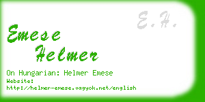 emese helmer business card